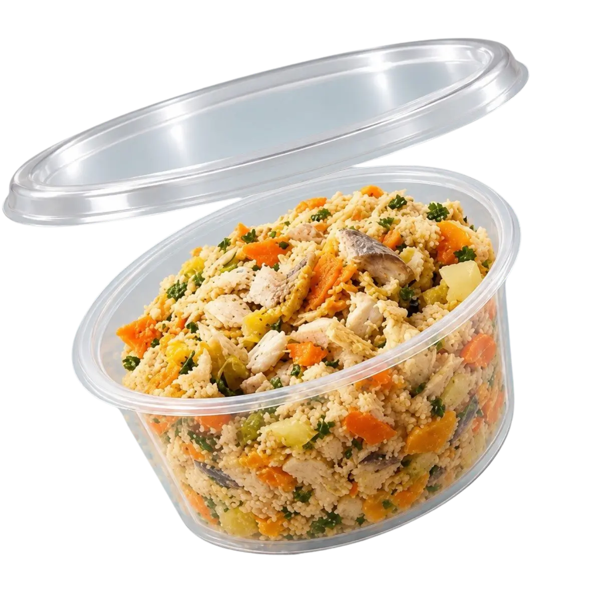 Tilapaw — fresh tilapia meal for dogs, in a clear cup