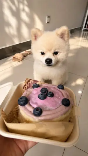 Hepeng enjoying Pawby Kitchen