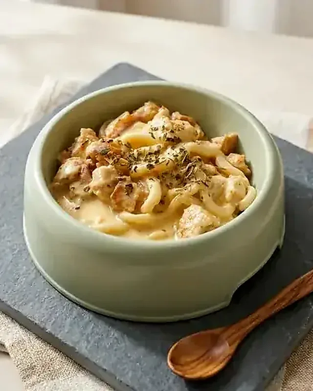 Spawghetti Beefonara - Beef carbonara pasta for dogs