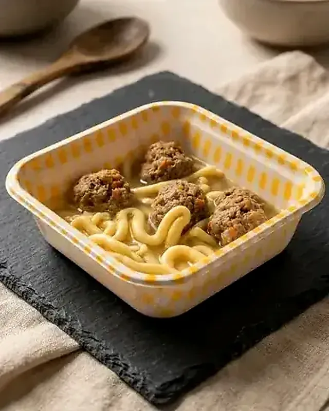 Woofball - Beef meatballs in chicken broth